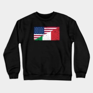 Italian American Flag Italy Italia Vintage Distressed Crewneck Sweatshirt